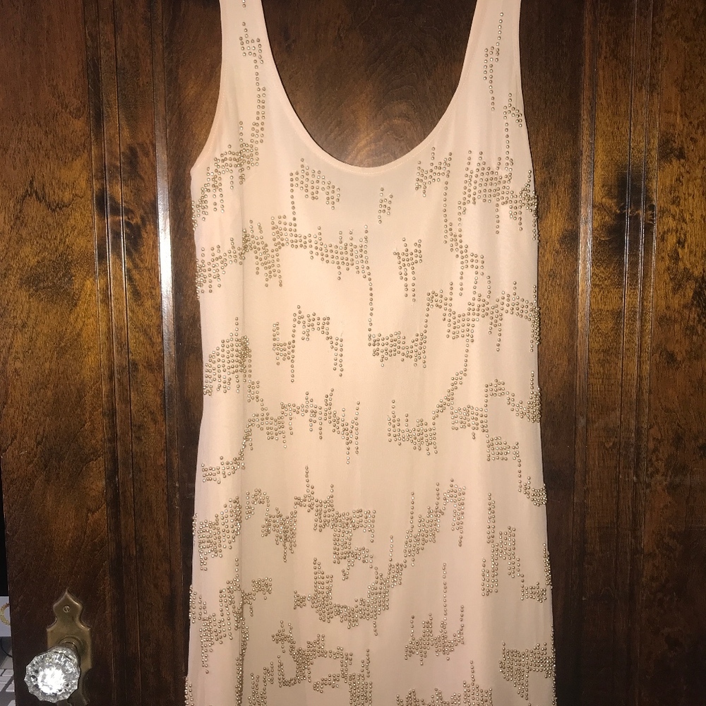 USED BEBE LIGHT PINK MINI DRESS SIZE XS
